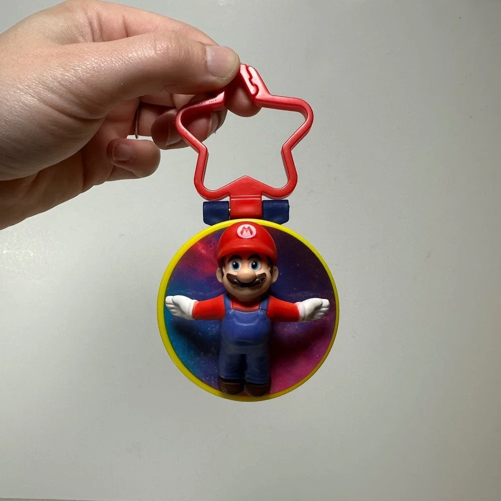 Nintendo Super Mario Bros Movie McDonalds Happy Meal Toy Spinning Star Clip 2026